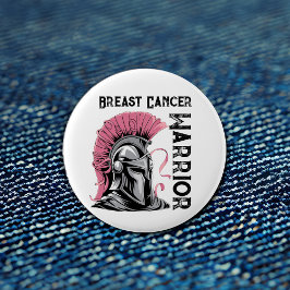 Witte borstkankerstrijder ronde button 5,7 cm