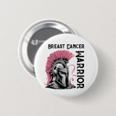 Witte borstkankerstrijder ronde button 5,7 cm (Voorkant /achterkant)