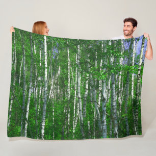 WITTE BOS FLEECE DEKEN