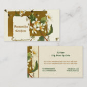  witte bosbessenbloemen op maat bloemig visitekaartje (Voorkant / Achterkant)