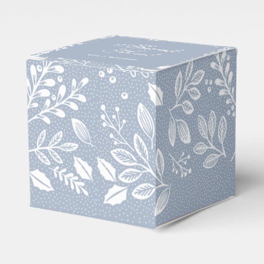 Witte Botanicals Dusty Blue Dank u Bedankdoosjes (Voorkant Zijde)