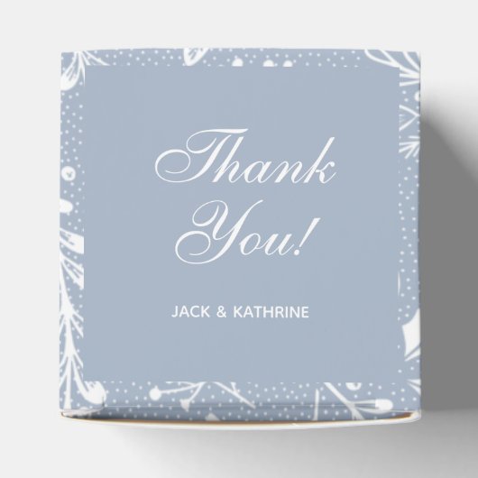 Witte Botanicals Dusty Blue Dank u Bedankdoosjes (Bovenkant)