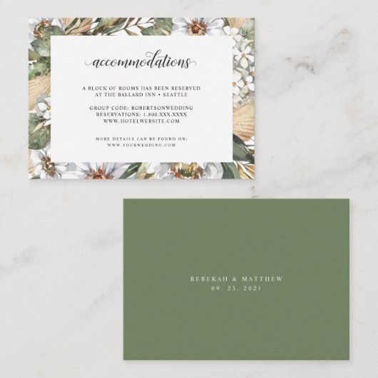 Witte Botanische Bohemien | Accommodaties Informatiekaartje (Voorkant / Achterkant)