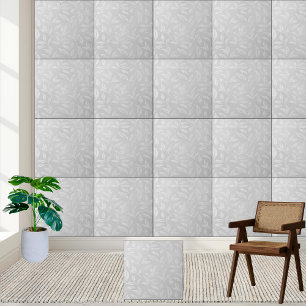 Witte Botanische Frosted Leaf Design Tegeltje