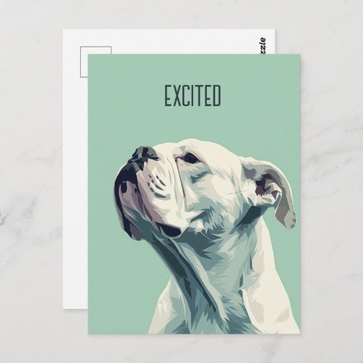 Witte boxer briefkaart (Voorkant / Achterkant)