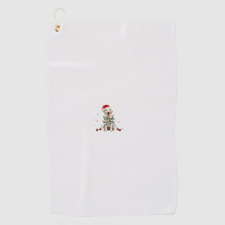 Witte Boxer Hond Lelijke Kerst Sweater Grappige Ke Golfhanddoek