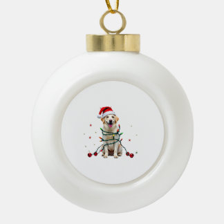 Witte Boxer Hond Lelijke Kerst Sweater Grappige Ke Keramische Bal Ornament