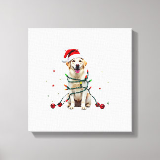 Witte Boxer Hond Lelijke Kerst Trui Grappig Kerstm Canvas Afdruk