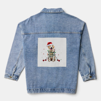 Witte Boxer Hond Lelijke Kerst Trui Grappige Kerst Denim Jacket