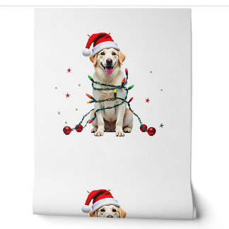 Witte Boxer Hond Lelijke Kersttrui Grappige Kerst Behang