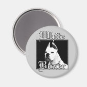 witte boxermagneet magneet (Voorkant / Achterkant)