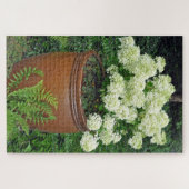 Witte brandblusplanter legpuzzel (Horizontaal)