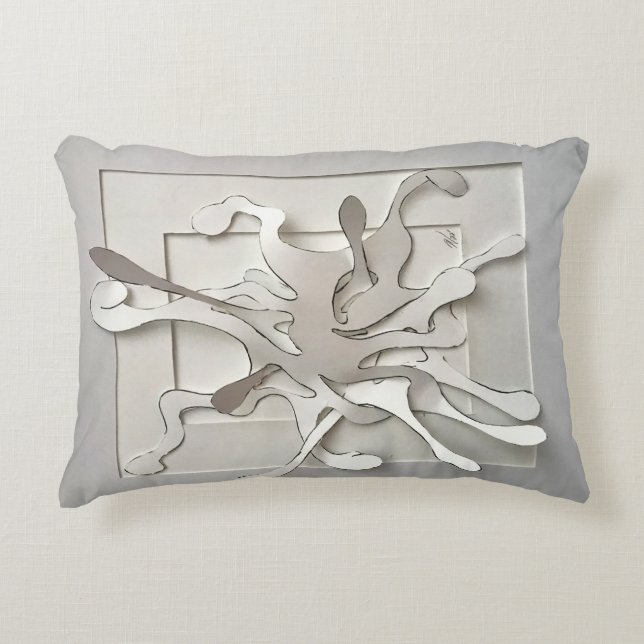 witte breuk accent kussen (Voorkant)
