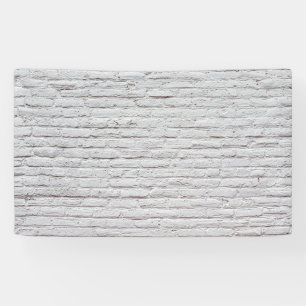 Witte Brick-achtergrond Spandoek