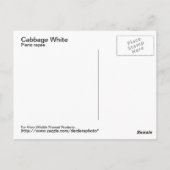 Witte Briefkaart voor kool (Achterkant)