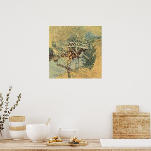 Witte brug door Tarreman, impressionisme Poster (Keuken)