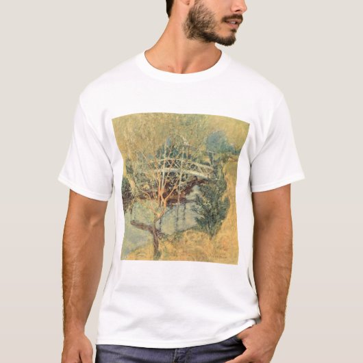 Witte brug door Tarreman,  impressionisme T-shirt (Voorkant)