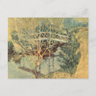 Witte Brug door Twachtman, Antieke Impressionisme Briefkaart