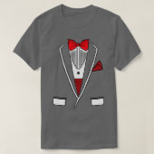 Witte Bruidegom Bachelor Party Tuxedo Pak Jurk T-shirt (Design voorkant)