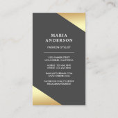 Witte Bruidsjurk Vorm Mannequin Mode Stylist Visitekaartje (Achterkant)