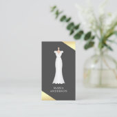 Witte Bruidsjurk Vorm Mannequin Mode Stylist Visitekaartje (Staand voorkant)