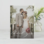 witte bruiloft bedankt je kaartje (Staand voorkant)