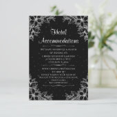 Witte  bruiloft hotel accommodatie informatiekaartje (Staand voorkant)