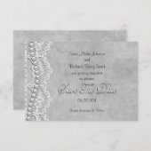 Witte Bruiloft Kaart (Voorkant / Achterkant)