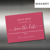 Witte bruiloft Magenta, behalve de datummagneet