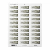 Witte bruiloft parels retouradres etiket (Full Sheet)