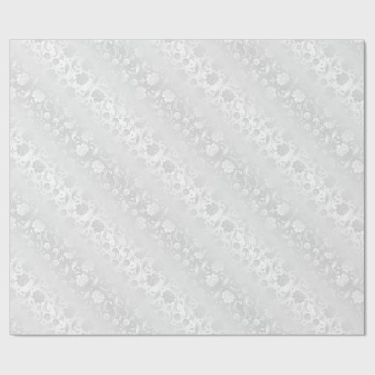 Witte Bruiloft Roos Elegantie Cadeaupapier (Vlak)