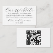 Witte Bruiloft Website Behuizing Kaart (Voorkant / Achterkant)