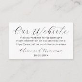 Witte Bruiloft Website Behuizing Kaart (Voorkant)