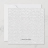 Witte Bruiloftsborrel Kaart (Achterkant)