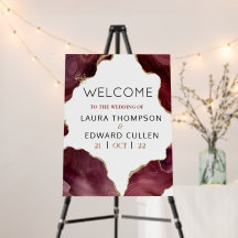 witte bruine bruiloft met ingang schuimbord