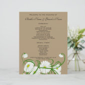 -witte bruine Daisy Flowers Wedding Set (Staand voorkant)