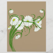 -witte bruine Daisy Flowers Wedding Set (Achterkant)