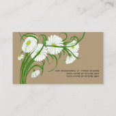 -witte bruine Daisy Flowers Wedding Set Informatiekaartje (Achterkant)