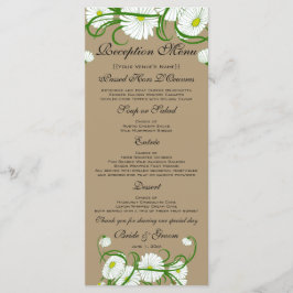 -witte bruine Daisy Flowers Wedding Set Menu