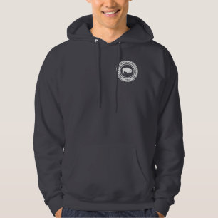 Witte Buffalo Mannen buitenshuis Hoodie