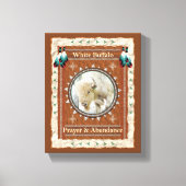 Witte Buffel - Gebed & Overvloed Canvas Print (Voorkant)