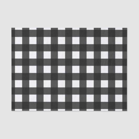 Witte Buffel Groot geruite Tissuepapier (Voorkant)