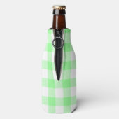 Witte buffel Plaid Flesjeskoeler (Fles Achterkant)