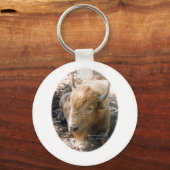 Witte buffel sleutelhanger (Voorkant)
