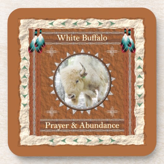 Witte buffels - Onderzetters met gebeden en overvl (Voorkant)