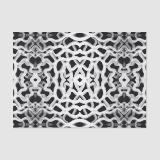 Witte buisleidingen op zwart tissuepapier (Voorkant)