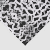 Witte buisleidingen op zwart tissuepapier (Detail)