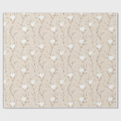 Witte Bunny Hearts in een Basket Baby shower Cadeaupapier (Vlak)