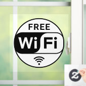 Witte Business Free WiFi Store Window Cling Raamsticker (Huis)