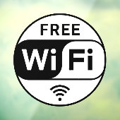 Witte Business Free WiFi Store Window Cling Raamsticker (Vel 3)